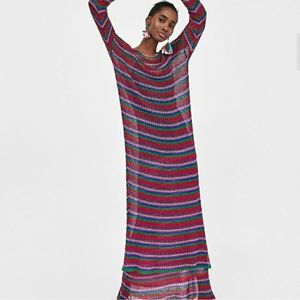 Zara multicolored knit dress